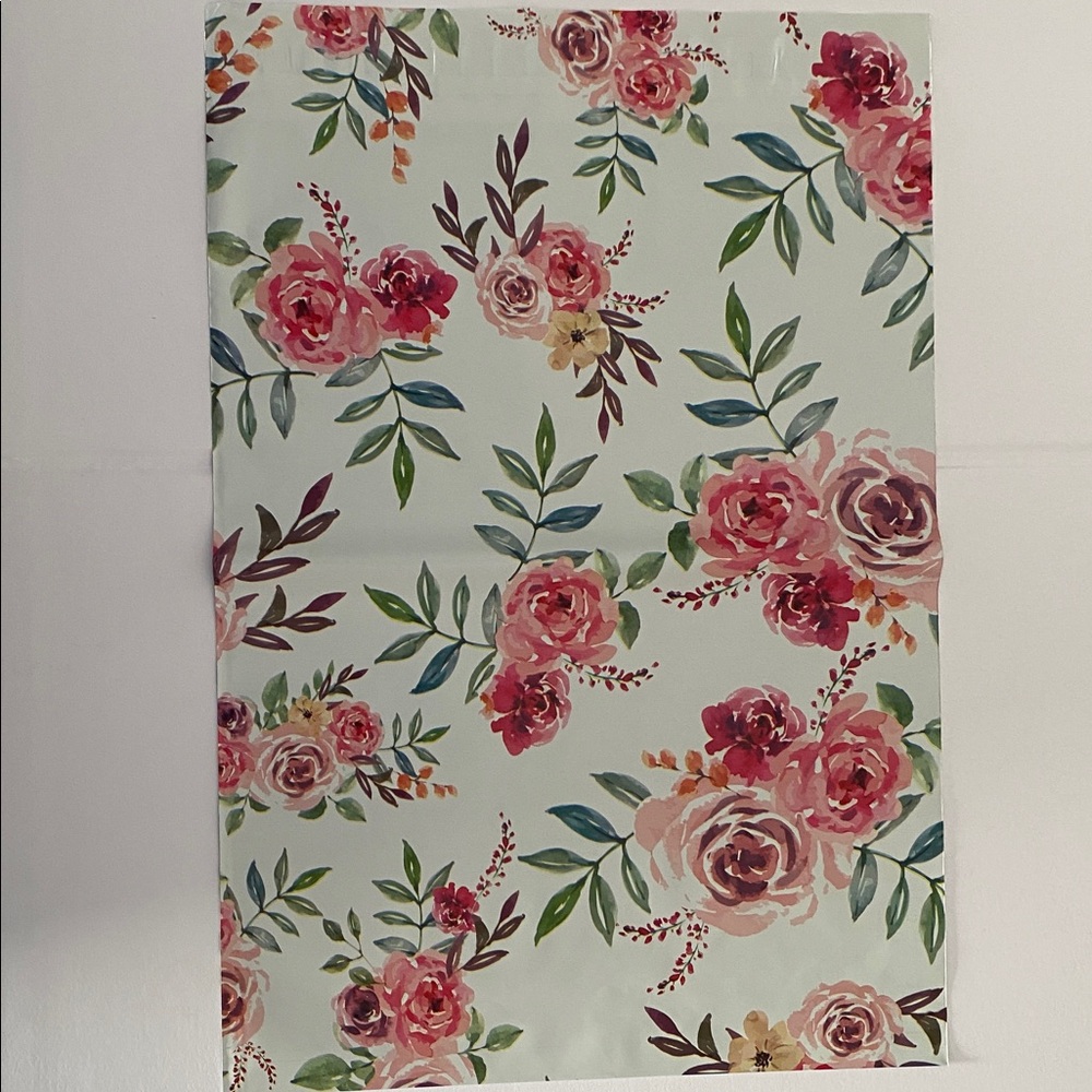 10 Pink Floral Poly Mailers 10 x 13